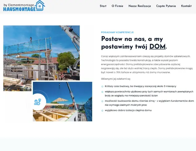 Preview site hausmontage.pl